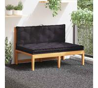 Vidaxl Cojines para Muebles de Palés 2 Unidades Algodón Color Negro, Antracita, Gris Black