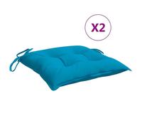 vidaXL Cojines para palets, 2 unidades, azul claro, 50x50x7 cm, tejido Oxford