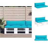 vidaXL Cojines para palets, 2 unidades, color turquesa, tejido Oxford. Cojines para asiento