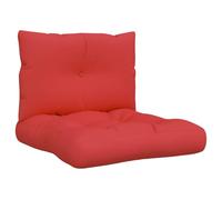 vidaXL Cojines para palets 2 Unidades Tela Rojo