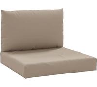 vidaXL Cojines para palets, juego de 2, color taupe, tejido Oxford