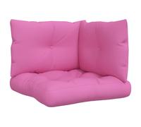 vidaXL Cojines para palets, juego de 3 unidades, color rosa, tejido Oxford