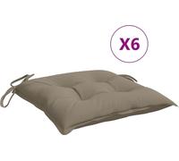 vidaXL Cojines para palets, juego de 6 unidades, color taupe, 50x50x7 cm, tejido Oxford