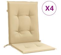 vidaXL Cojines para reposabrazos, juego de 4 unidades, color beige melange, 100x50x4 cm, tela