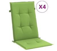 vidaXL Cojines para respaldo altos, juego de 4 unidades, color verde melange, 120x50x4 cm, tela