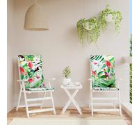 vidaXL Cojines para silla 2 uds tela multicolor 120x50x3 cm