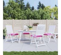 vidaXL Cojines para silla 4 unidades tela rosa 40x40x7 cm