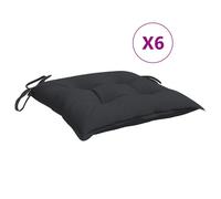Vidaxl Cojines para Silla 6 Uds Tela Oxford 40x40x7 Cm Color Antracita Black
