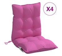 Vidaxl Cojines para Silla con Respaldo Bajo 4 Uds Tela Oxford Color Gris Pink