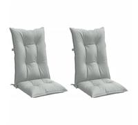 VidaXL Cojines para Silla de Respaldo Alto 2 Uds Tela Gris Claro Melange para Asiento y Sillón