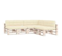 Vidaxl Cojines para Sofá de Palets 7 Piezas - Color Antracita, Gris, Crema - Cojín Decorativo de Asiento - Cojines de Muebles de Salon Cream
