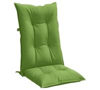 vidaXL Cojines Silla Respaldo Alto 2 uds Tela Verde Melange 120x50x7cm