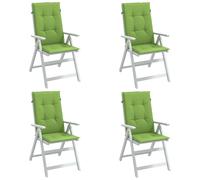 vidaXL Cojines para respaldo altos, juego de 4 unidades, color verde melange, 120x50x4 cm, tela