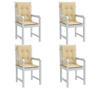 vidaXL Cojines silla respaldo bajo 4 ud tela beige melange 100x50x4 cm
