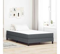 vidaXL Colchón de Cama con colchón Gris 120 x 190 cm tela