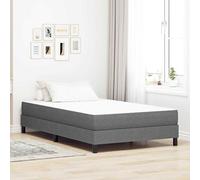 vidaXL Colchón de Cama con colchón Gris Claro 120 x 190 cm tela