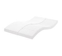 vidaXL Colchón de espuma de 7 zonas dureza 20 ILD blanco 140x190 cm