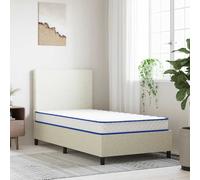 vidaXL Colchón de espuma viscoelástica blanco 100x200x17 cm suave