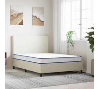 vidaXL Colchón de espuma viscoelástica blanco 140x190x17 cm suave