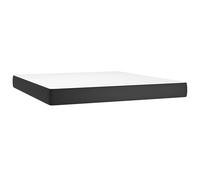 vidaXL Colchón de muelles ensacados cuero sintético negro 180x200x20cm