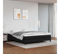 vidaXL Colchón de muelles ensacados cuero sintético negro 180x200x20cm