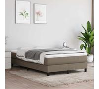 vidaXL Colchón de muelles ensacados firmeza media tela gris taupe 120x200x20 cm