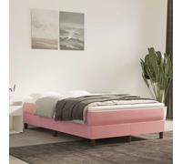 vidaXL Colchón de muelles ensacados terciopelo rosa 120x210x20 cm