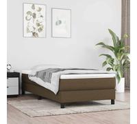 vidaXL Colchón de muelles ensacados para niños firmeza media tela marrón 80x160 cm
