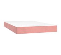 vidaXL Colchón de muelles ensacados terciopelo rosa 120x210x20 cm