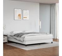 vidaXL Colchón muelles ensacados firmeza media cuero sintético blanco 160x200x20 cm