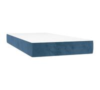 vidaXL Colchón muelles ensacados para niños Firmeza Media Terciopelo Azul 80x160 cm, colchón, colchón de Cama, colchón de muelles ensacados, Muebles de Dormitorio