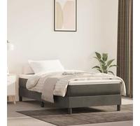 vidaXL Colchón muelles ensacados para niños firmeza media terciopelo gris 80x160 cm