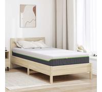 vidaXL Colchón blanco y gris, 90 x 190 cm, tejido de jacquard