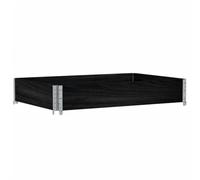 vidaXL Collar de palet Madera maciza de pino 120x80 cm Negro