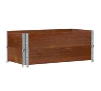 vidaXL Collares de palets 2 uds madera maciza de pino marrón 100x50 cm