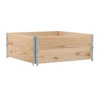 vidaXL Collares de palets 2 unidades madera maciza de pino 100x100 cm