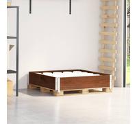 vidaXL Collar de palet madera maciza de pino marrón 100x100 cm