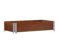 vidaXL Collar de Palet Madera Maciza de Pino marrón 120x80 cm, collarín de palets, Caja de Palet, Marco de apilamiento de palets, Collar de palés