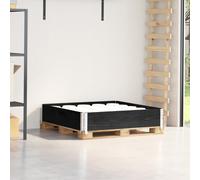 vidaXL Collar de palet madera maciza de pino Negro 100x100 cm