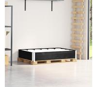 vidaXL Collar de palet madera maciza de pino negro 120x80 cm