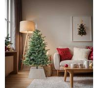 vidaXL Collar para árbol de Navidad Cuadrado Blanco 60 x 60 x 28 cm