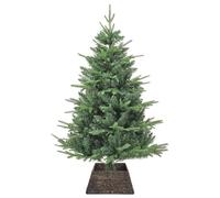 vidaXL Collar para árbol de Navidad Negro 50 x 50 x 25 cm, Sala de Estar, decoración Moderna, Falda de árbol Cuadrada, Adorno Duradero, Base Decorativa, Collar Festivo