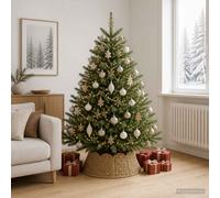 vidaXL Collar para árbol de Navidad Redondo Natural Ø 75 x 25 cm