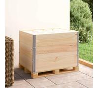 vidaXL Collares de caja de pallet 3 uds madera maciza de pino 60x80 cm