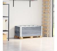 vidaXL Collares de palets 2 uds madera maciza de pino gris 100x50 cm