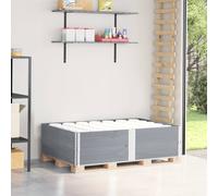 vidaXL Collares de palets 2 uds madera maciza de pino gris 150x100 cm