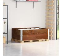 vidaXL Collares de palets 2 uds madera maciza de pino marrón 120x80 cm