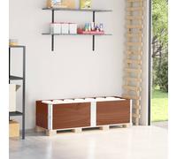 vidaXL Collares de palets 2 uds madera maciza de pino marrón 150x50 cm