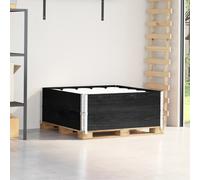 vidaXL Collares de palets 2 uds madera maciza de pino negro 100x100 cm