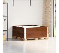 vidaXL Collares de palets 2 uds madera maciza pino marrón 100x100 cm